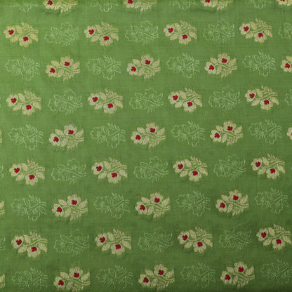 Pista Green Katan Meena Booti Brocade Fabric