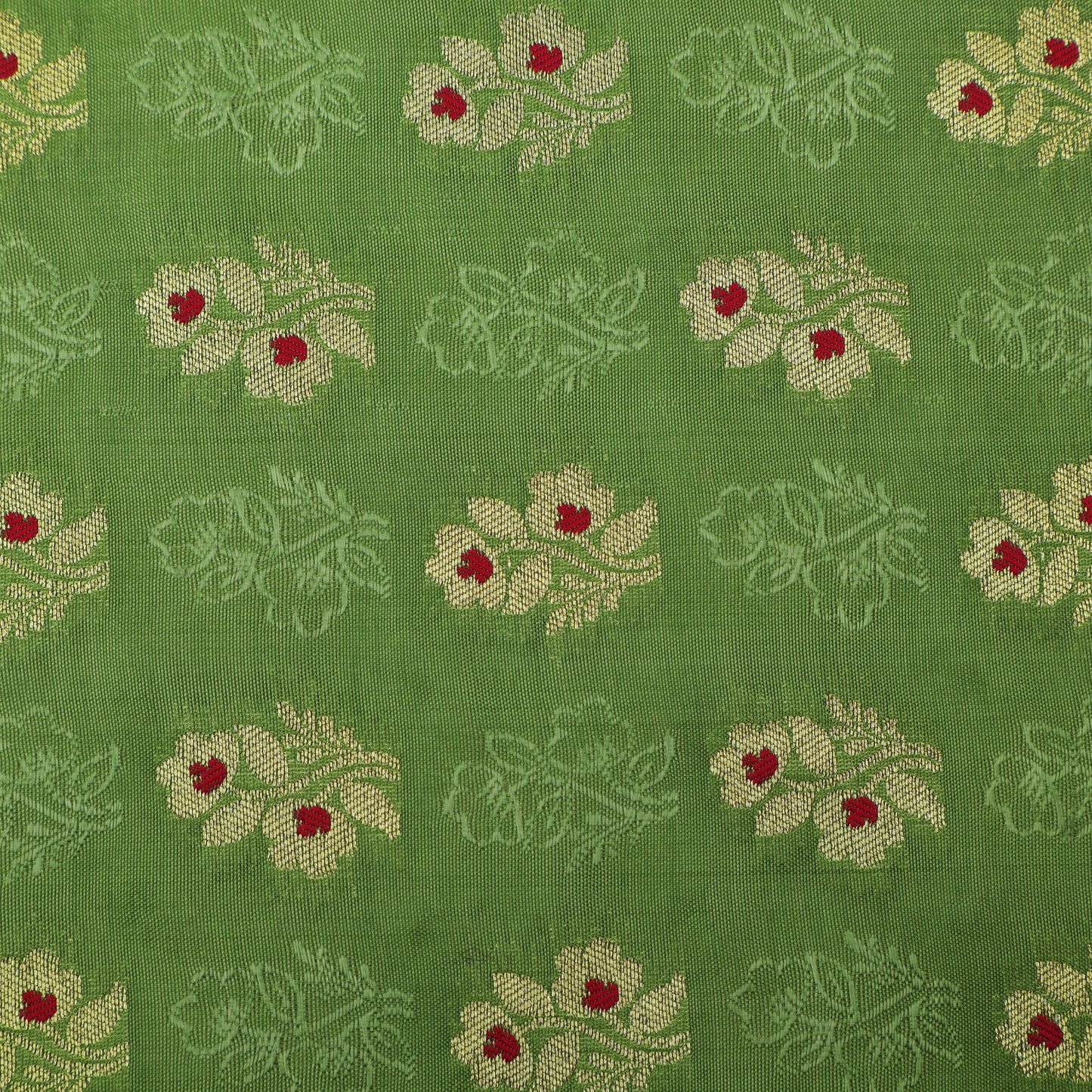 Pista Green Katan Meena Booti Brocade Fabric