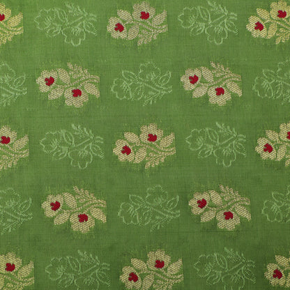 Pista Green Katan Meena Booti Brocade Fabric