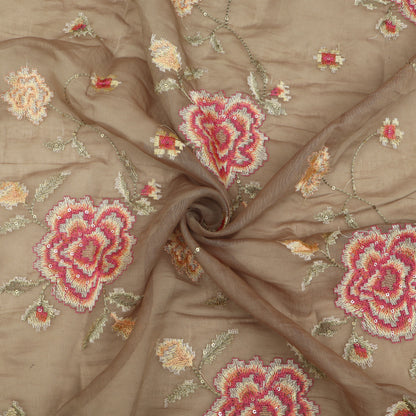 Chanderi Embroidery Fabric