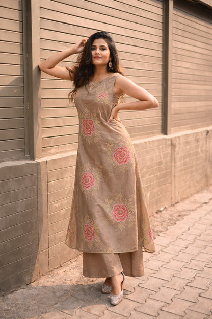 Chanderi Embroidery Fabric