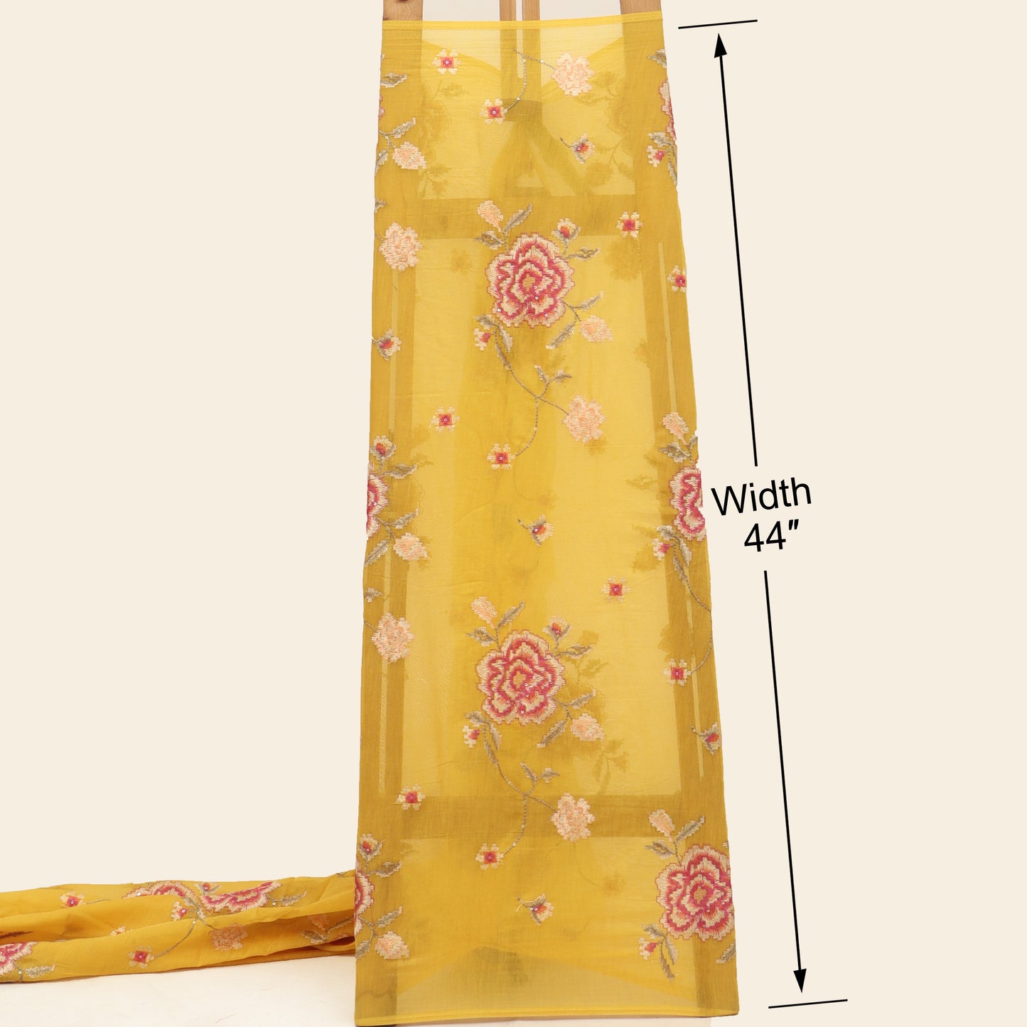 Chanderi Embroidery Fabric