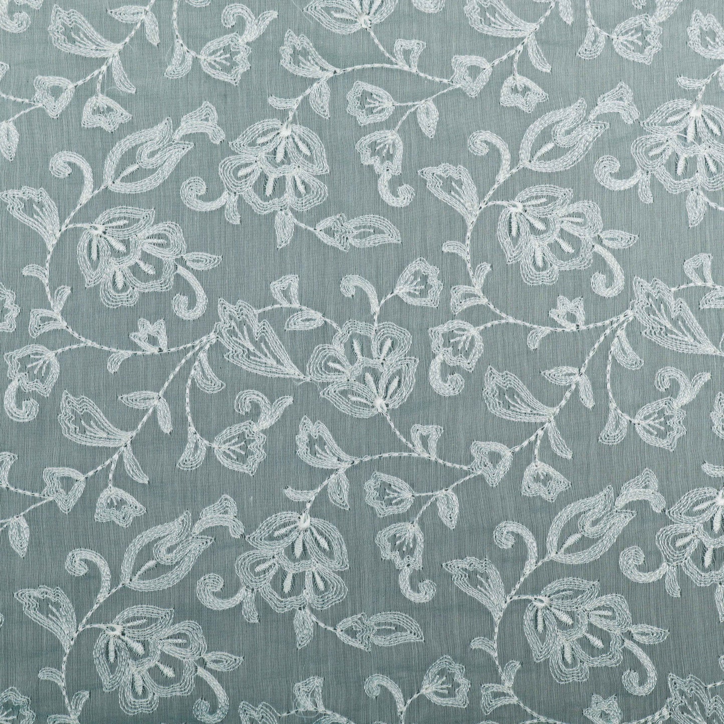 Colored Color Chanderi Embroidery Fabric