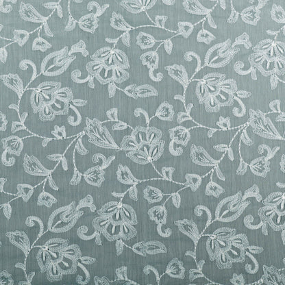 Colored Color Chanderi Embroidery Fabric