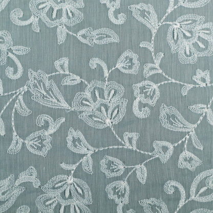 Colored Color Chanderi Embroidery Fabric