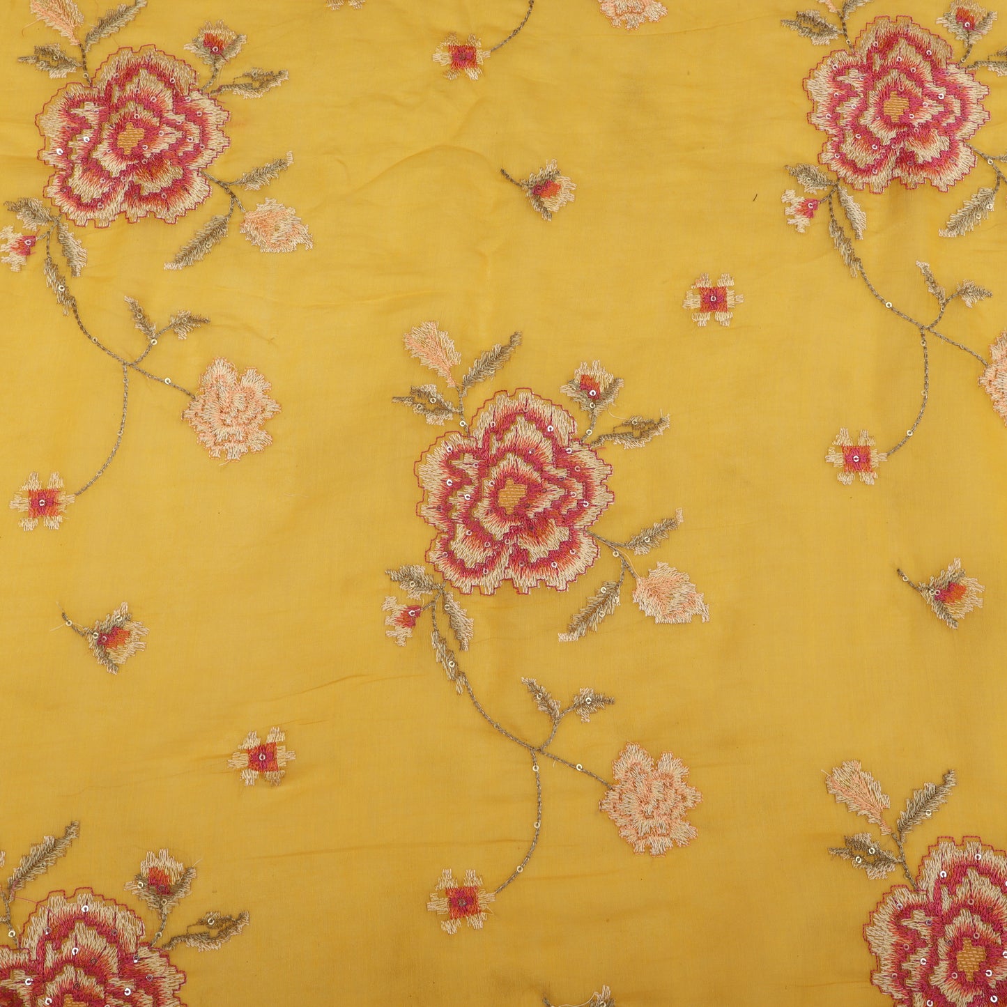 Chanderi Embroidery Fabric