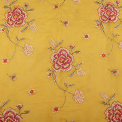 Chanderi Embroidery Fabric