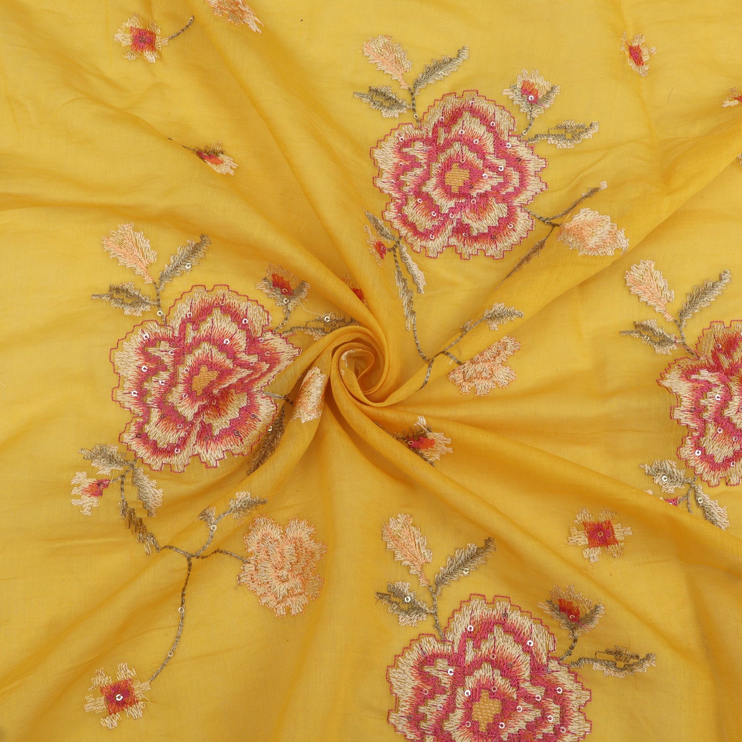 Chanderi Embroidery Fabric