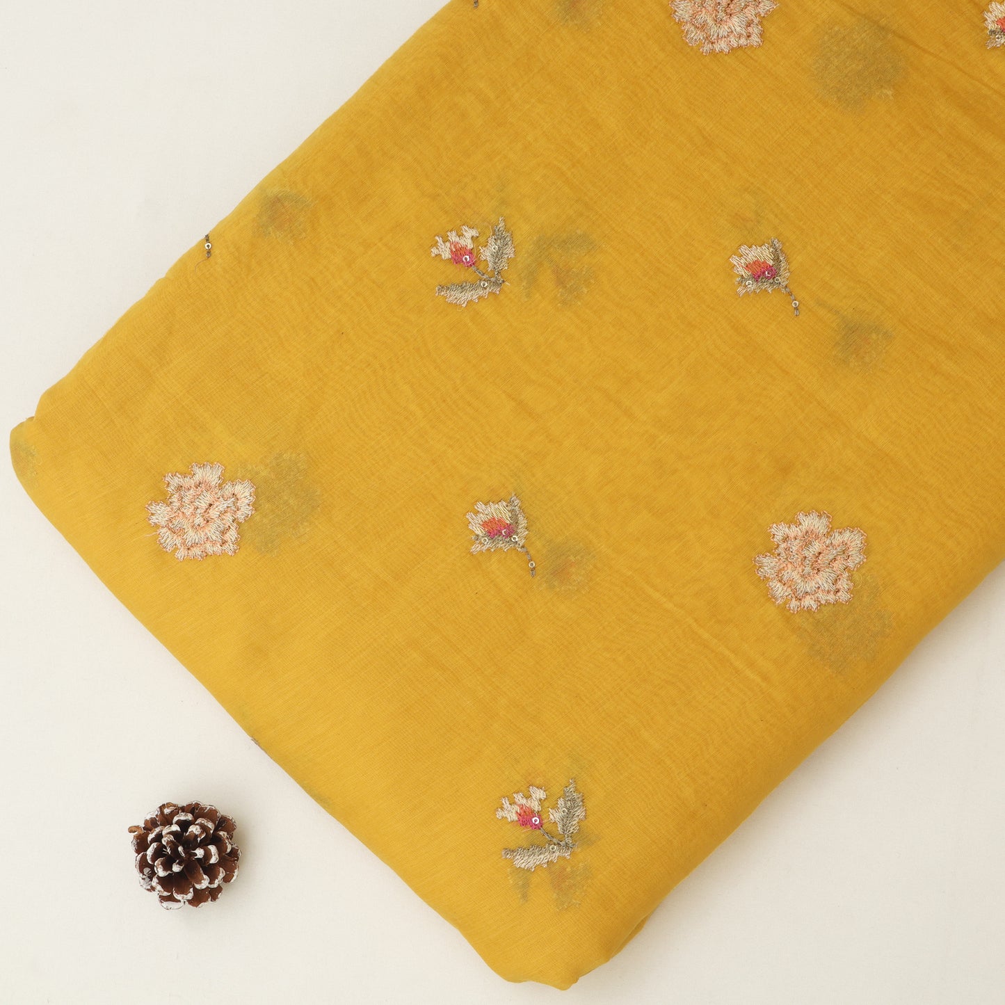 Chanderi Embroidery Fabric