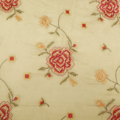 Chanderi Embroidery Fabric