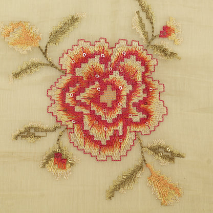 Chanderi Embroidery Fabric