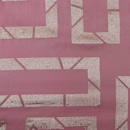 Pink Color Tissue Embroidery Fabric