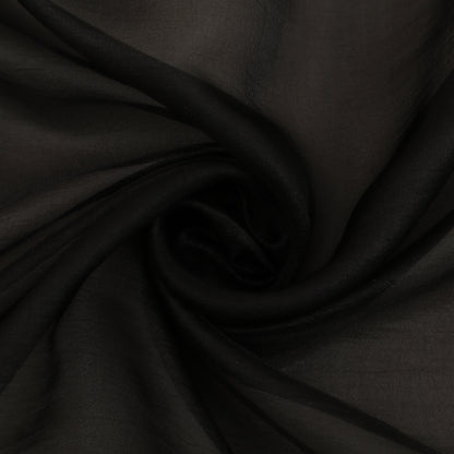 Black Color Chiffon Organza Shimmer Fabric