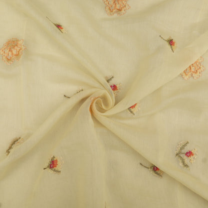 Chanderi Embroidery Fabric