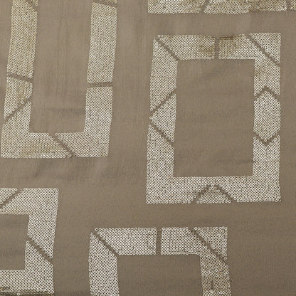 Beige Color Tissue Embroidery Fabric