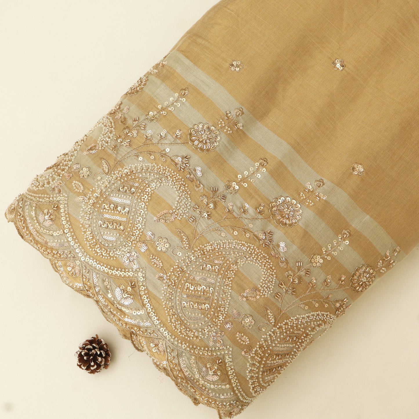 Tissue Border Embroidery Fabric