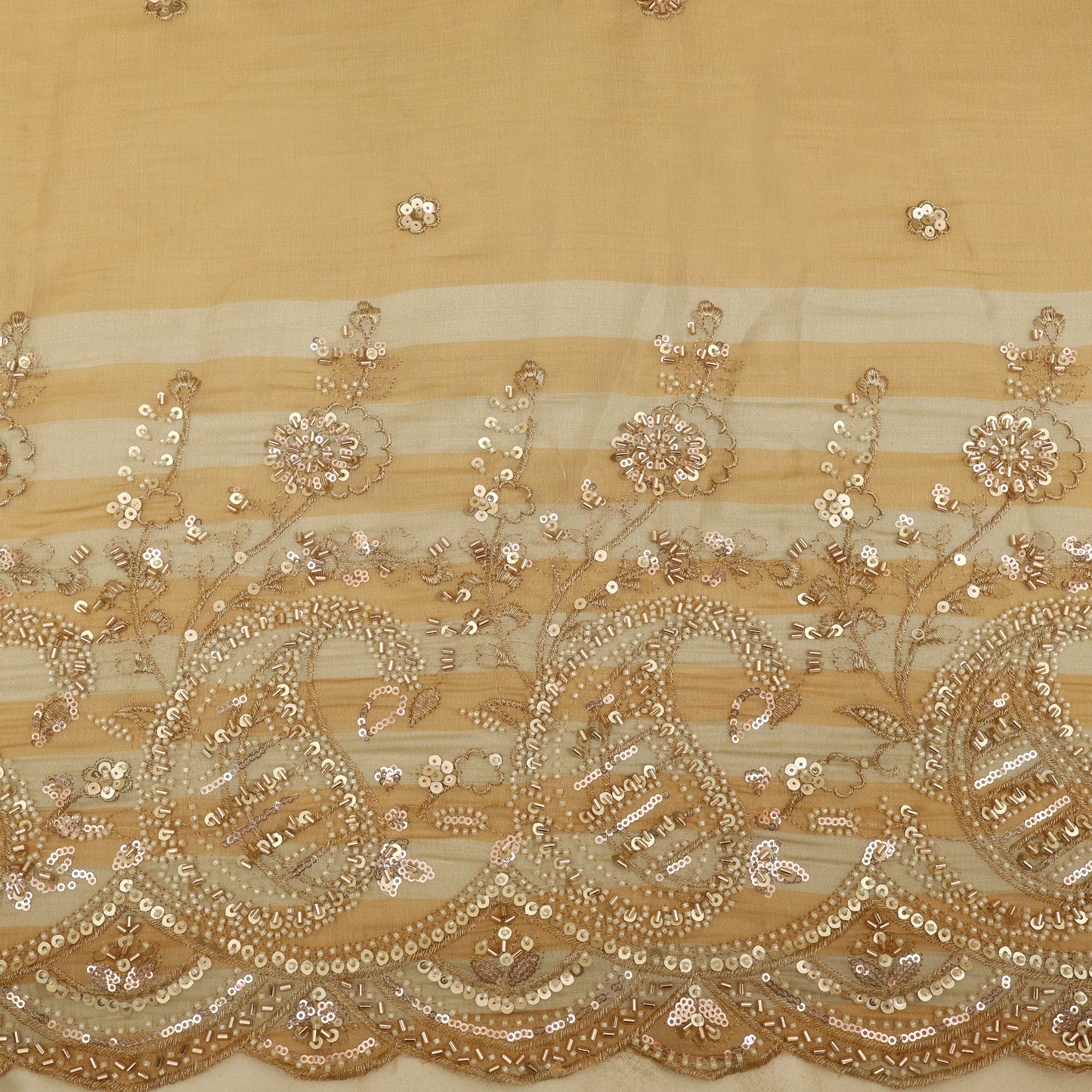 Tissue Border Embroidery Fabric