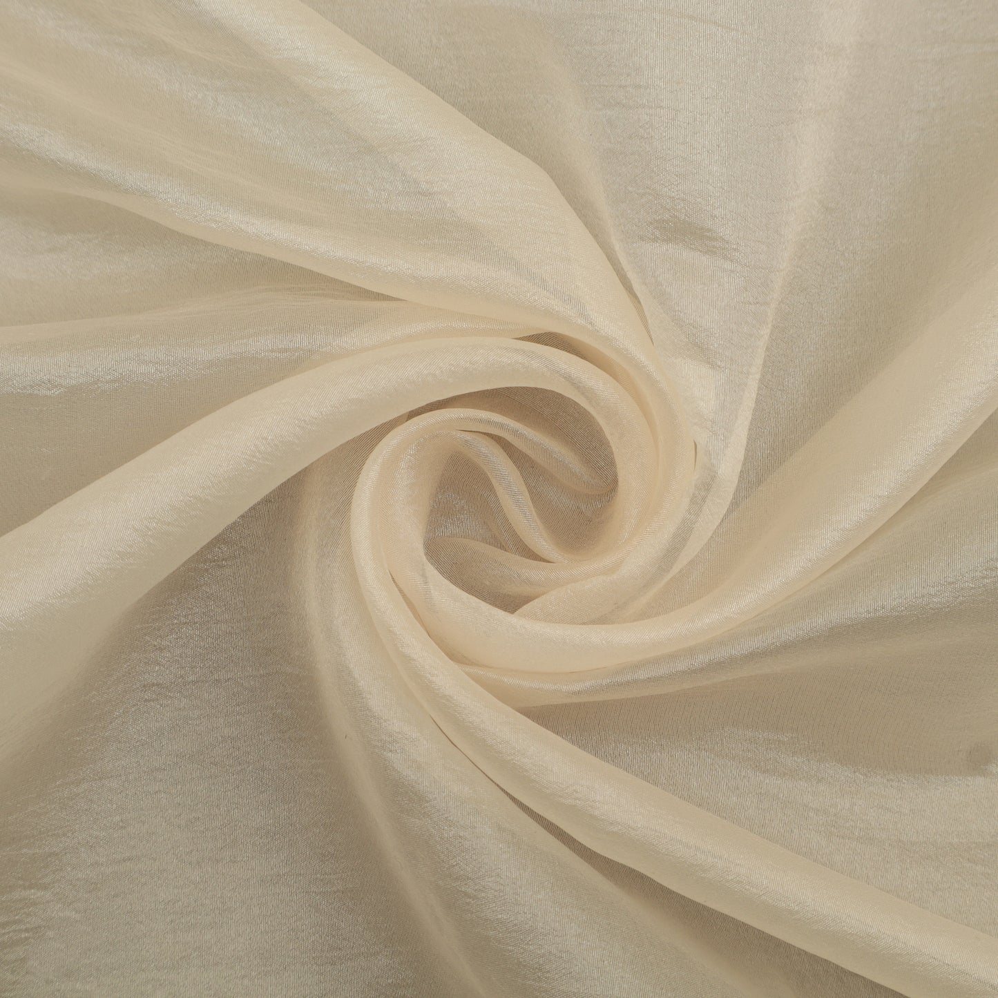 Creme Color Chiffon Organza Shimmer Fabric