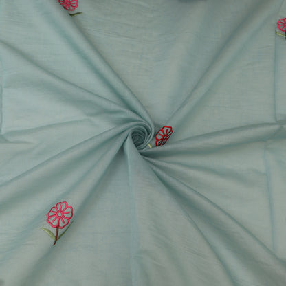 Mul Chanderi Embroidery Fabric