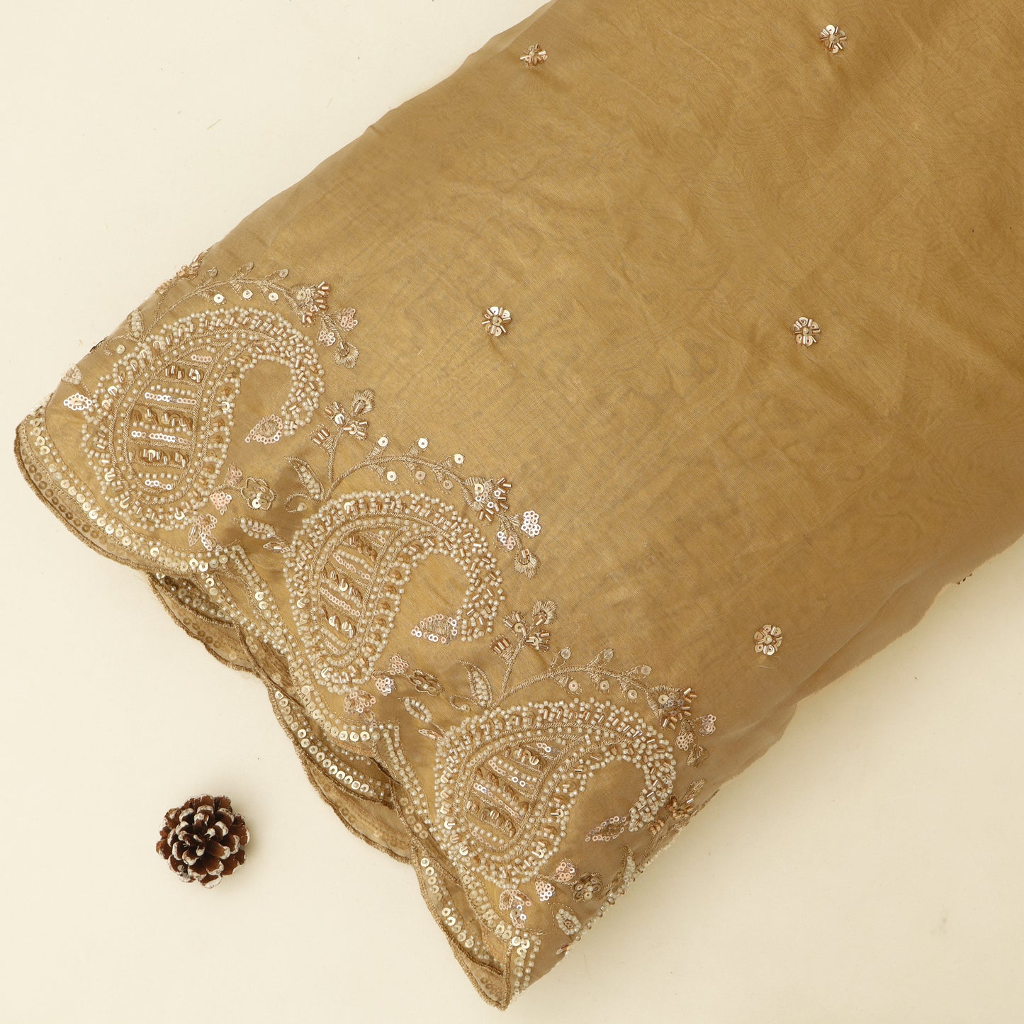 Tissue Border Embroidery Fabric
