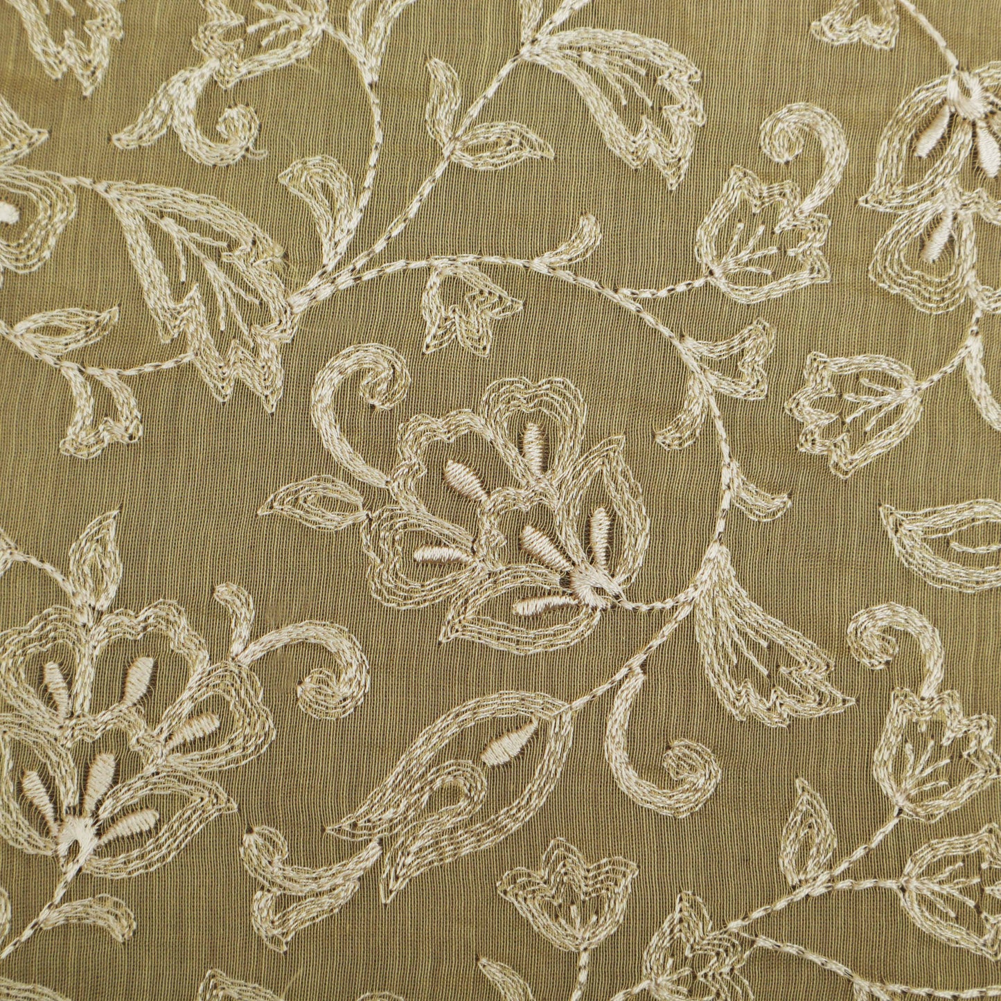 Colored Color Chanderi Embroidery Fabric