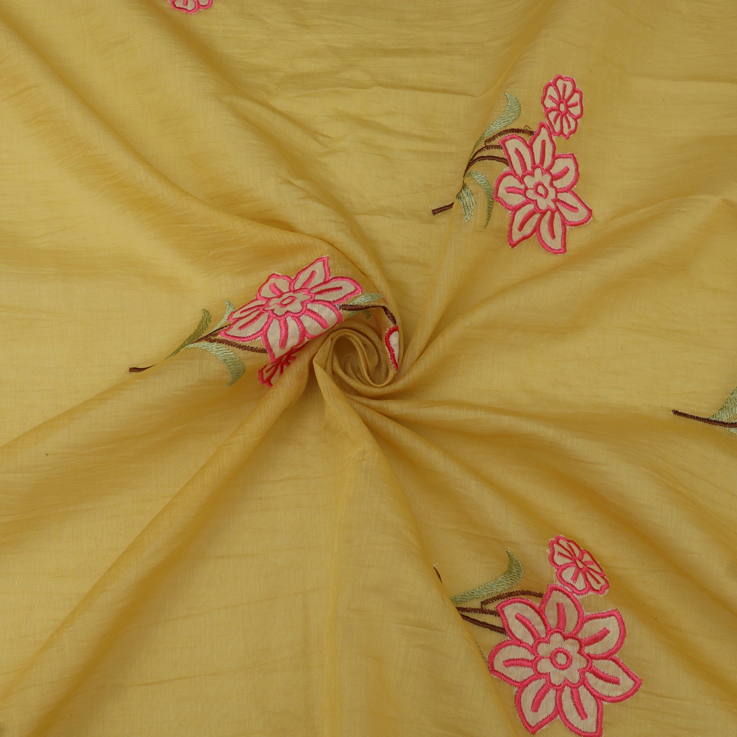 Mul Chanderi Embroidery Fabric