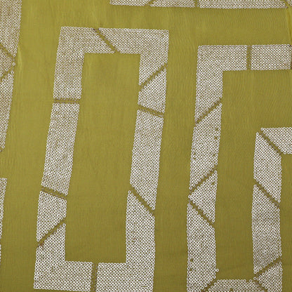 Yellow Color Tissue Embroidery Fabric