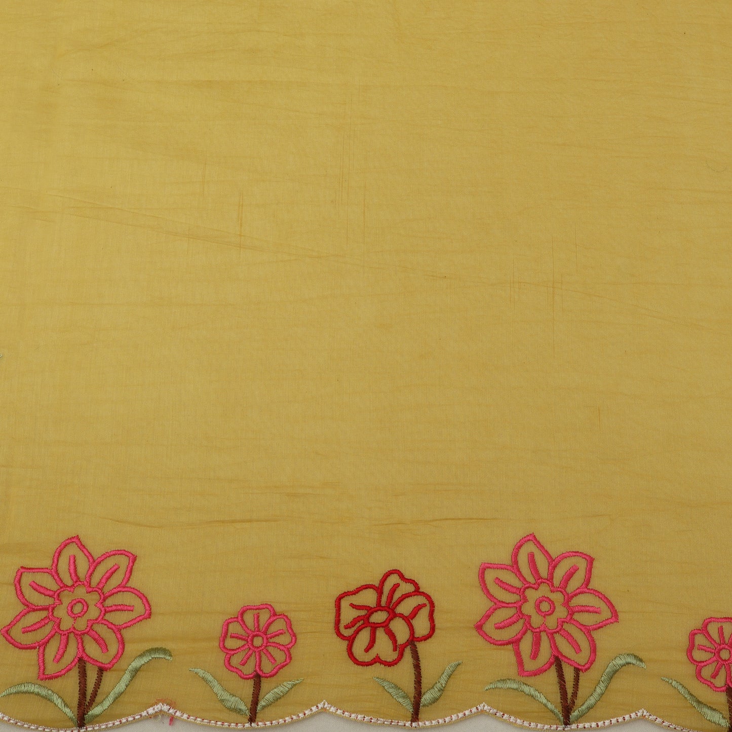 Mul Chanderi Embroidery Fabric