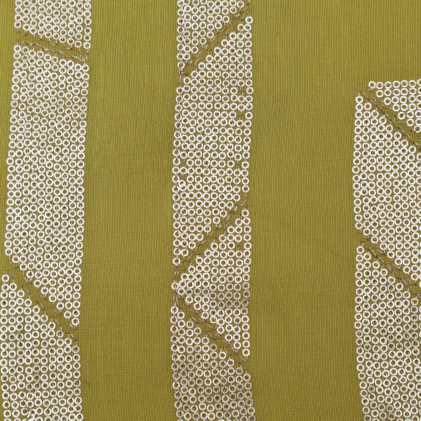 Yellow Color Tissue Embroidery Fabric