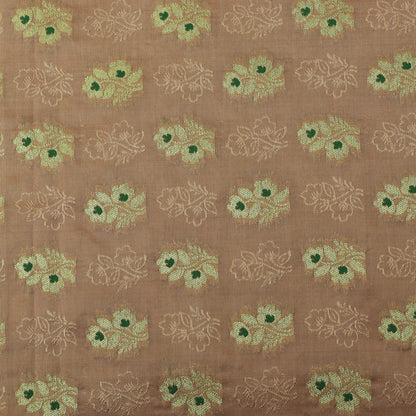 Beige Color Katan Meena Booti Brocade Fabric