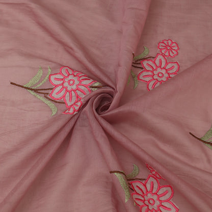 Mul Chanderi Embroidery Fabric