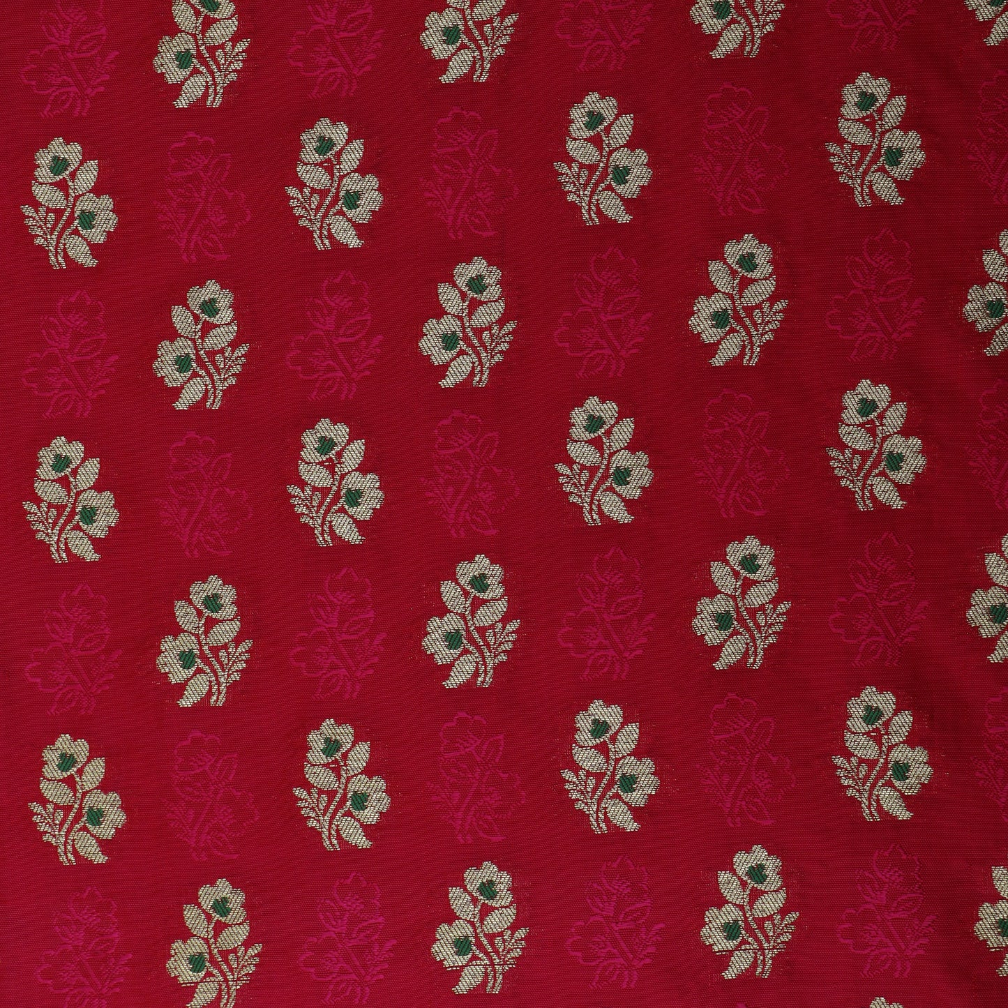 Rani Color Katan Meena Booti Brocade Fabric