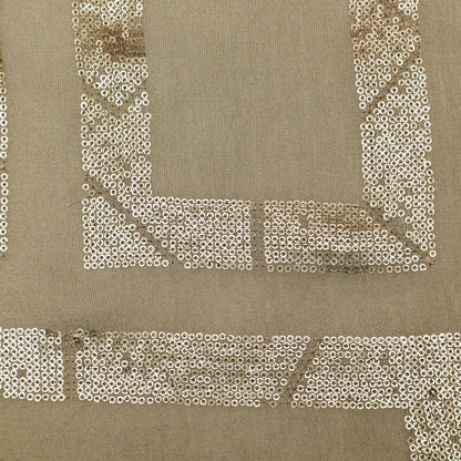 Beige Color Tissue Embroidery Fabric