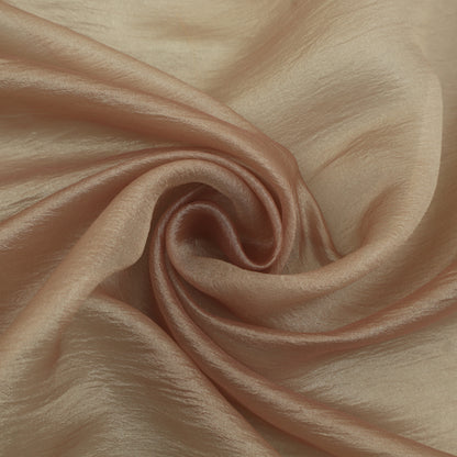 Peach Color Chiffon Organza Shimmer Fabric