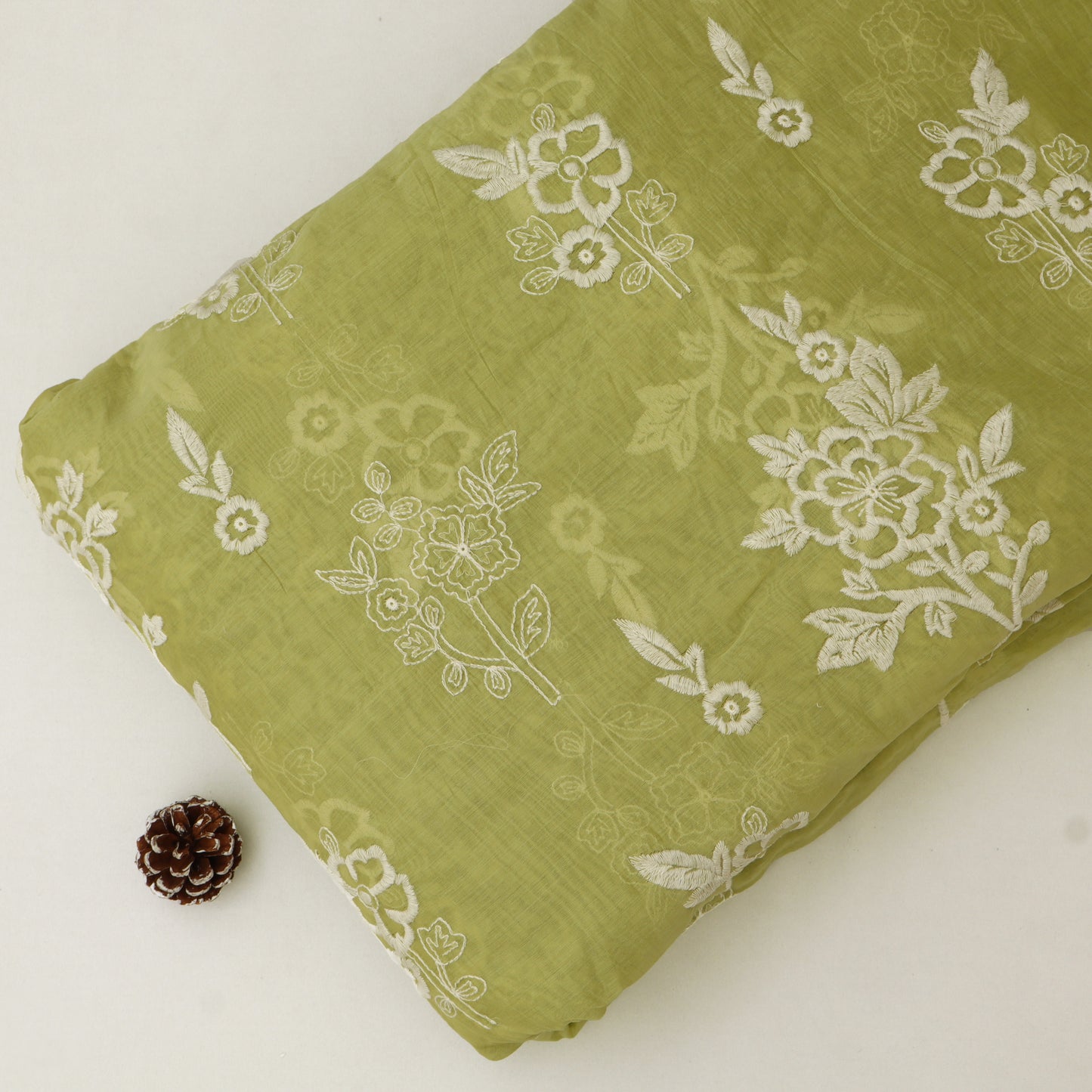 Mul Chanderi Embroidery Fabric