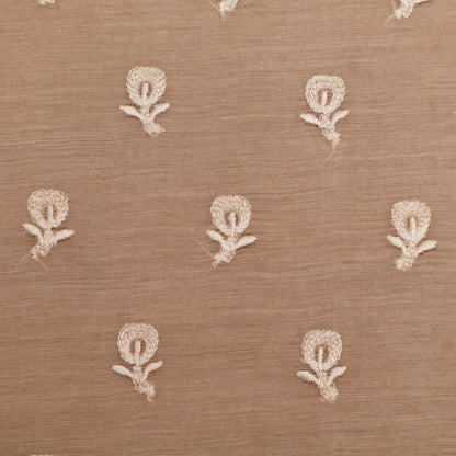 Colored Color Chanderi Embroidery Fabric