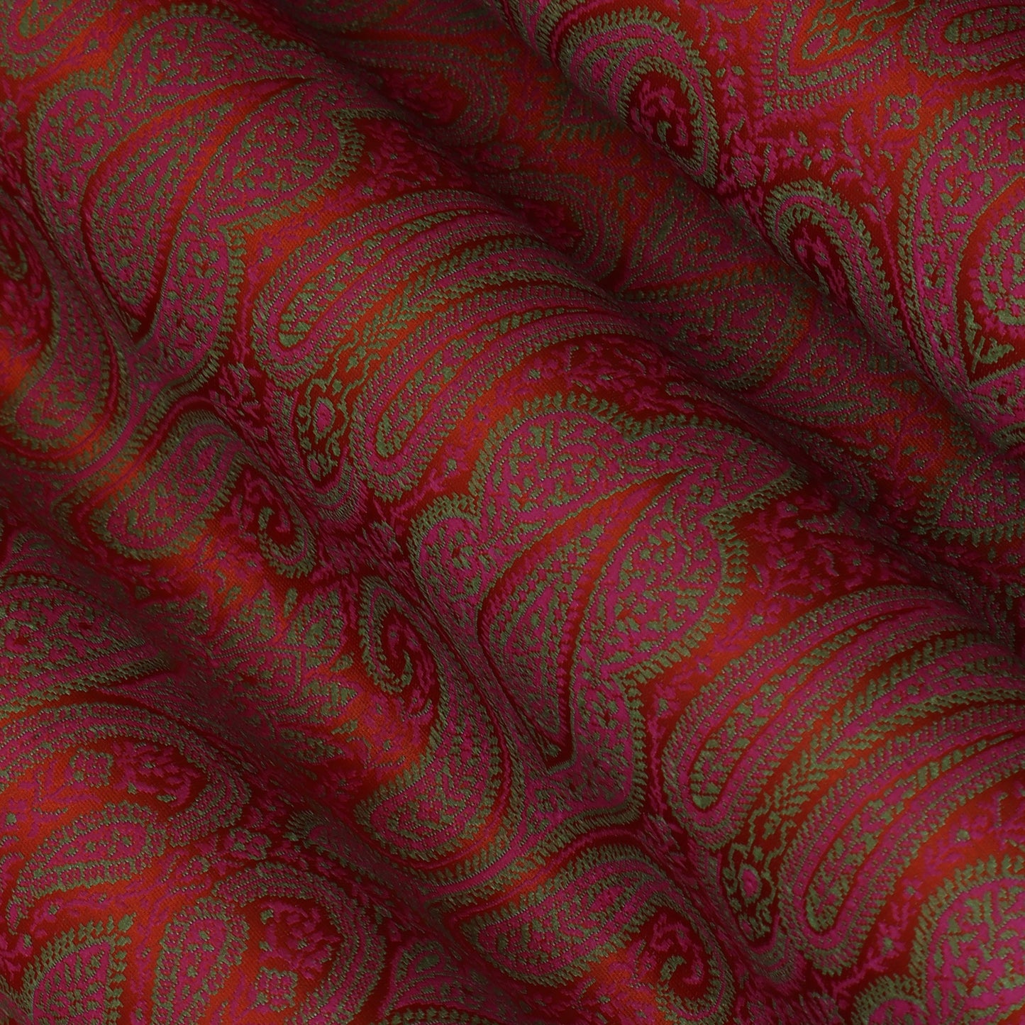 Orange Color Tanchui Brocade Fabric