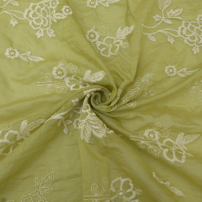 Mul Chanderi Embroidery Fabric