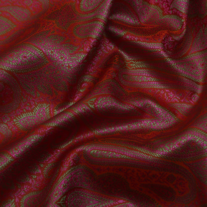 Orange Color Tanchui Brocade Fabric