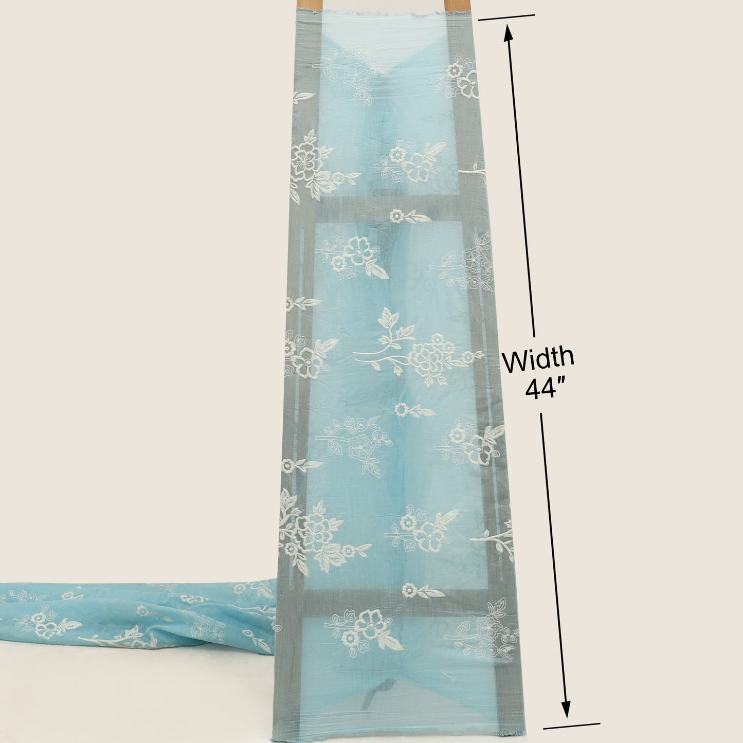 Mul Chanderi Embroidery Fabric