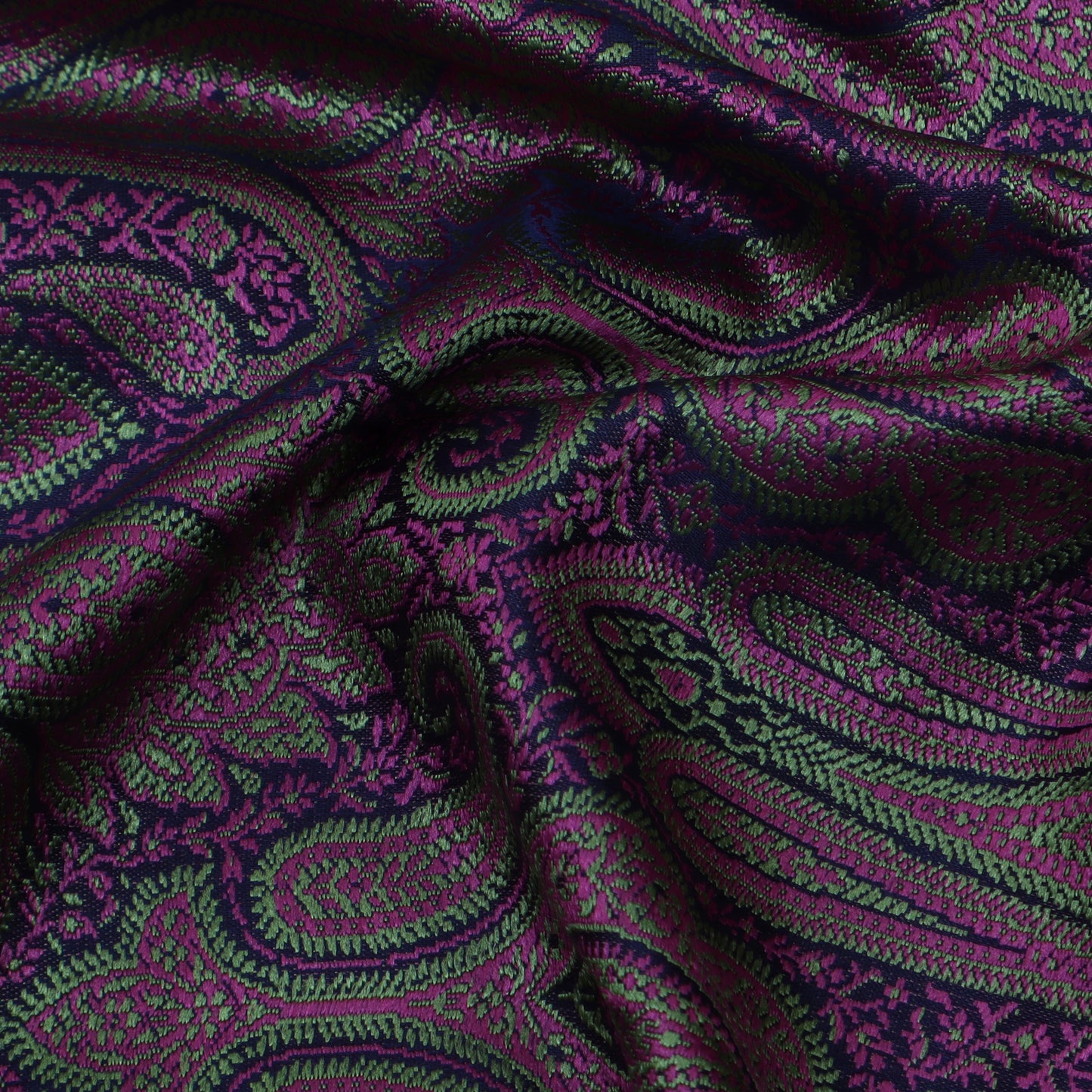 Navy Blue Color Tanchui Brocade Fabric