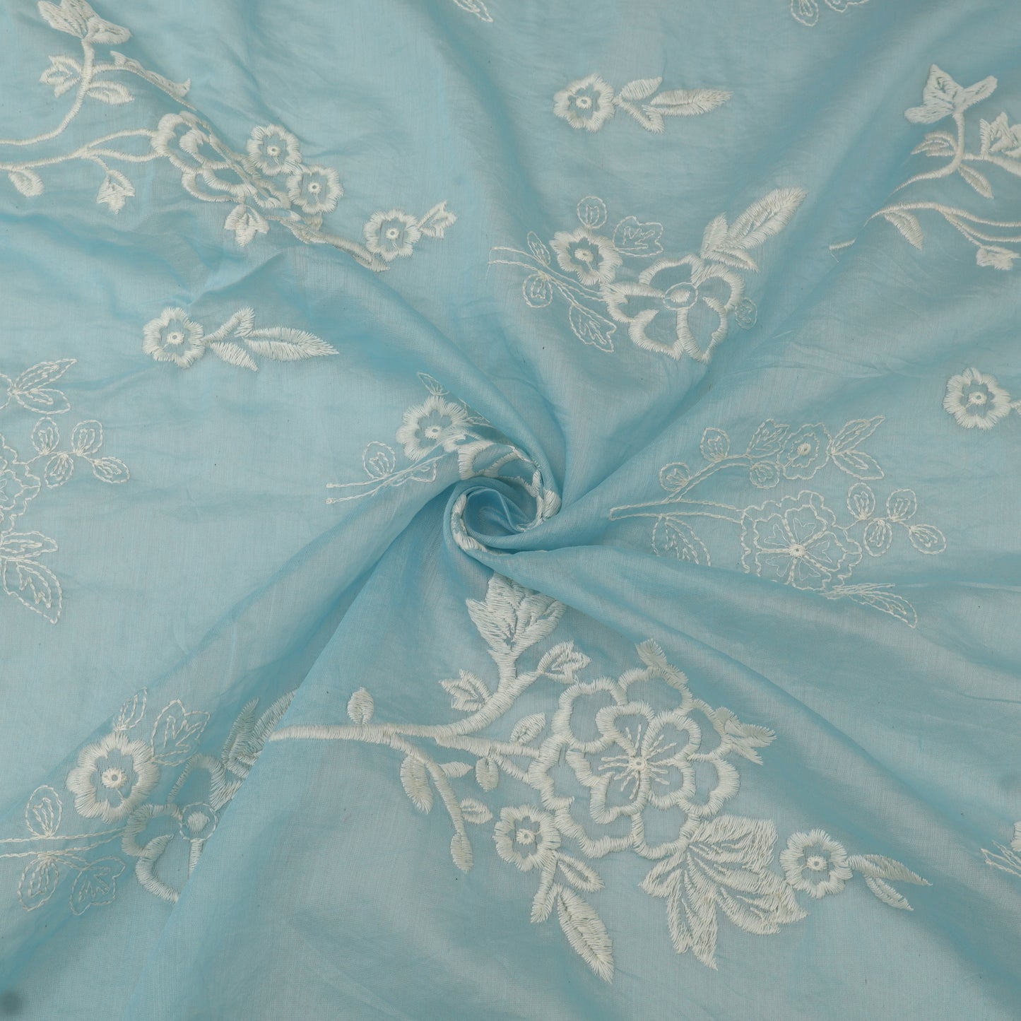 Mul Chanderi Embroidery Fabric