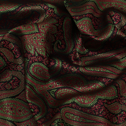 Black Color Tanchui Brocade Fabric