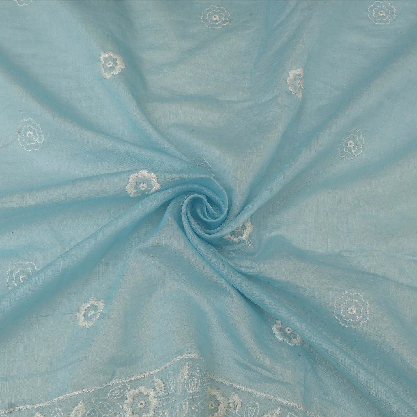 Mul Chanderi Embroidery Fabric