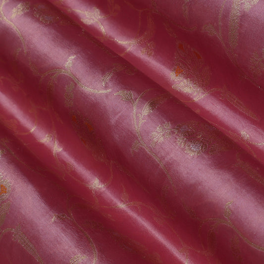 Onion Color Brocade Fabric