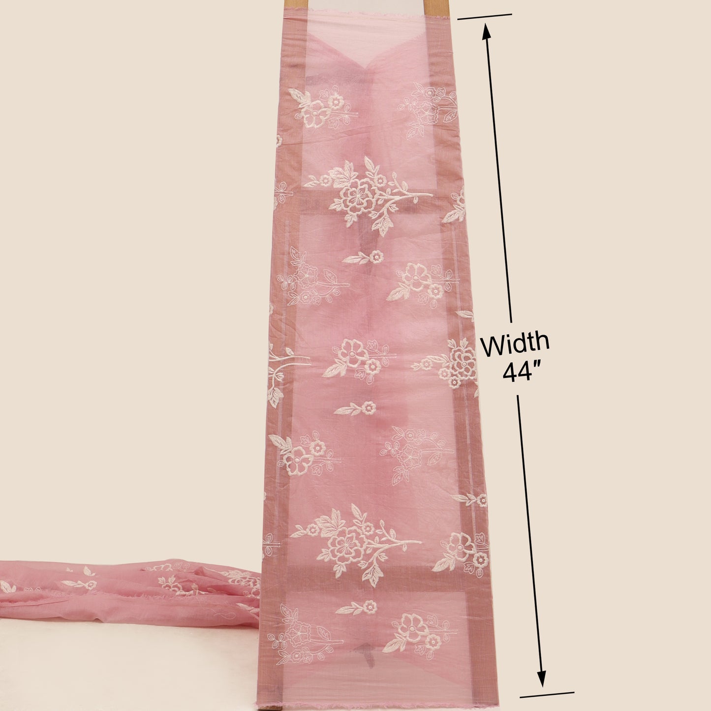 Mul Chanderi Embroidery Fabric