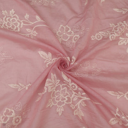 Mul Chanderi Embroidery Fabric