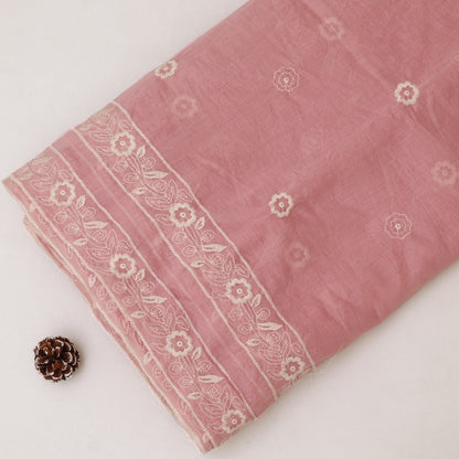 Mul Chanderi Embroidery Fabric