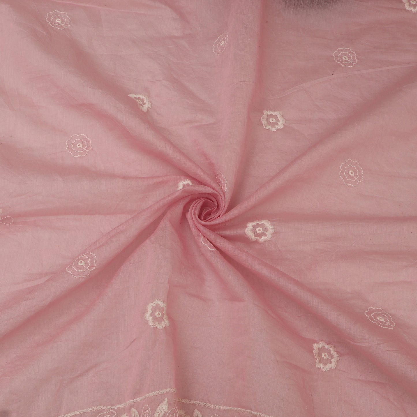 Mul Chanderi Embroidery Fabric