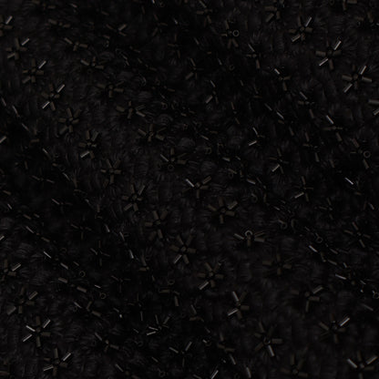 Black Color Nokia Silk Embroidery Fabric